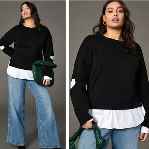 Anthropologie Cut Out TWOFER Sweater